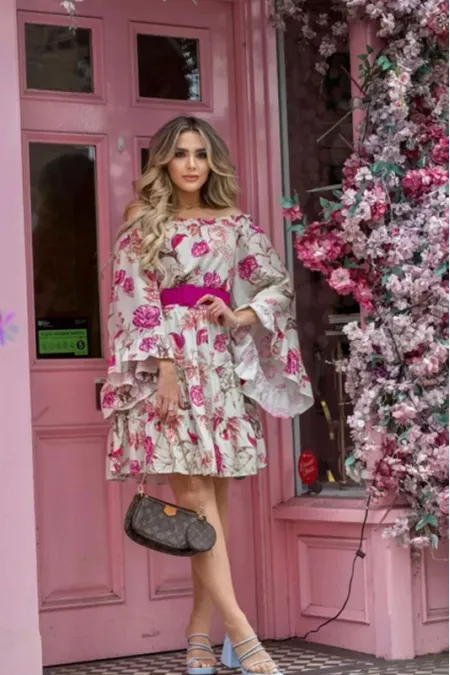 Vestido Curto Estampado Stella Em Algodão